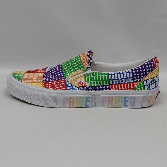 Vans LGBTQ Pride Slip-On Low Cut Sneakers Mens 6.5 Womens 8.0 CLEAN - Picture 8 of 9